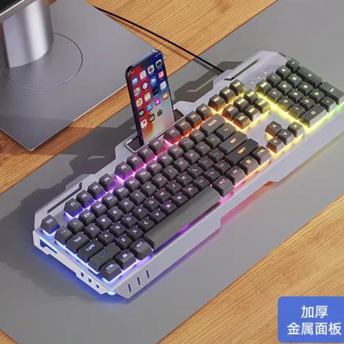 键盘鼠标套装有线耳机三件套台式机电脑键鼠电竞游戏专用机械外设